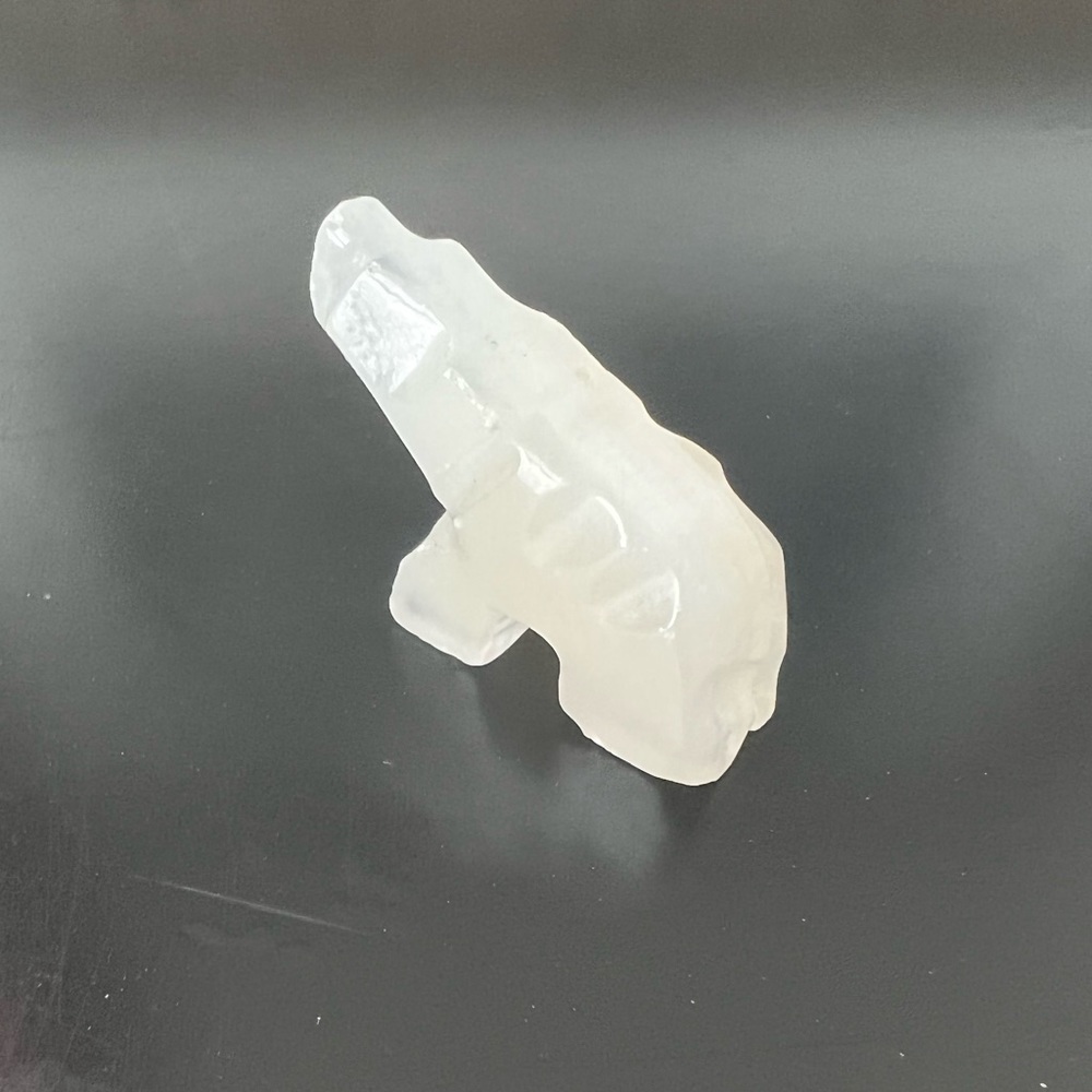 FREE w/ Purchase! Vintage Hand Carved Stone Tiny White Bear Figure - Picture 5 of 7